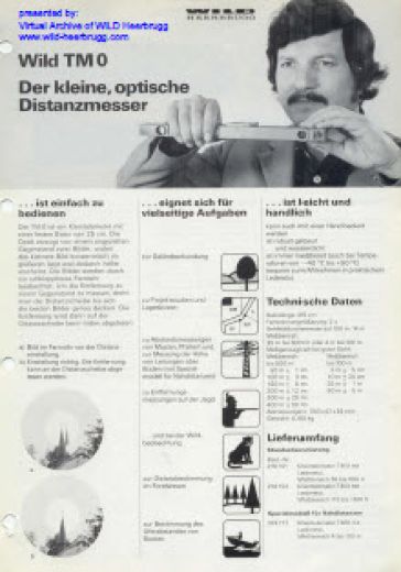 Wild TM0 brochure with user manual