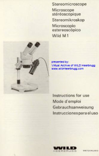 Wild M1 user manual