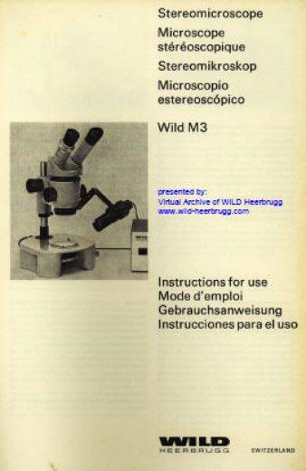 Wild M3 user manual 1974