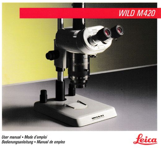 Wild M420 user manual Wild M420 user manual