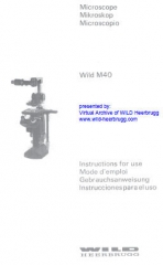 Wild M40 user manual