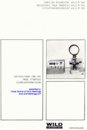 Wild M501 user manual