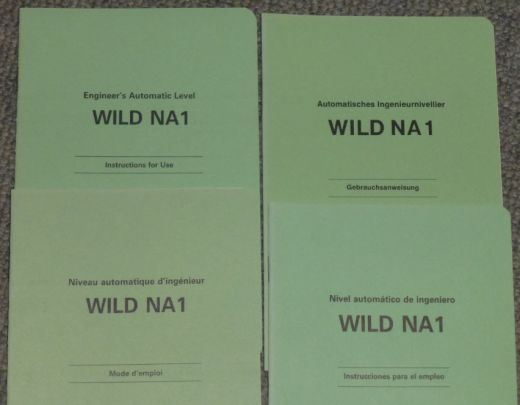 Wild NA1 / NAK1 User manual Wild NA1 / NAK1 User manual