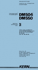 Kern DM504 - DM550 - User manual