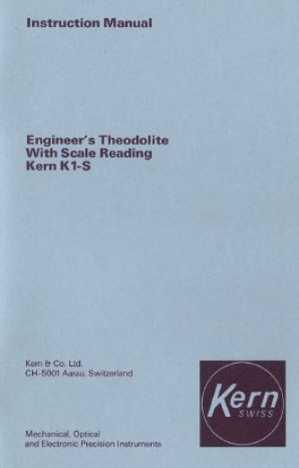 Kern K1-S - User Manual Kern K1-S - User Manual