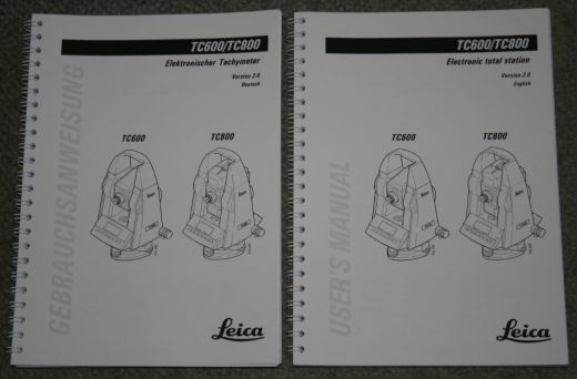 Wild / Leica TC600 - TC800 user manual