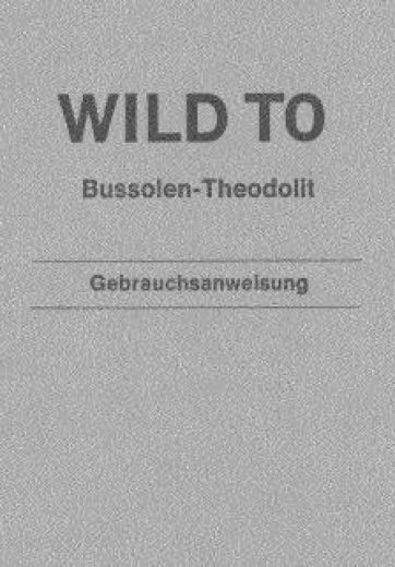 Wild T0 (old style) user manual