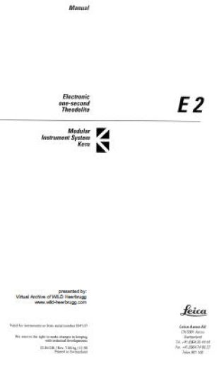 Kern E2 - User Manual
