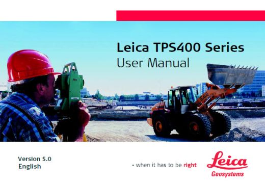 Leica TPS400 series user manual