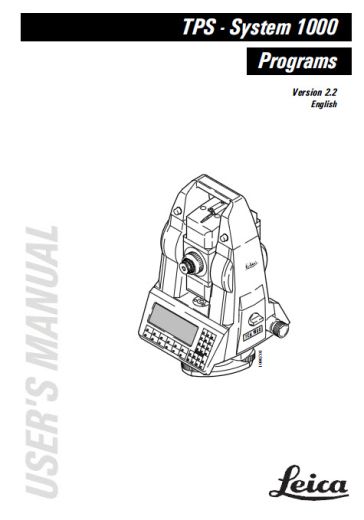 Leica TPS1000 series user manual