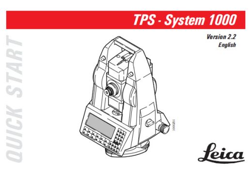Leica TPS1000 series user manual