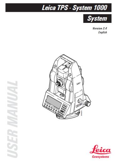 Leica TPS1000 series user manual