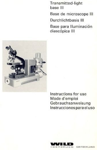 Wild Transmitted light base III MDG4