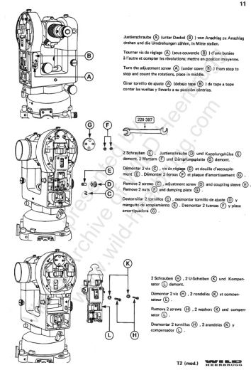 Service manual for Wild Heerbrugg T2 (mod)