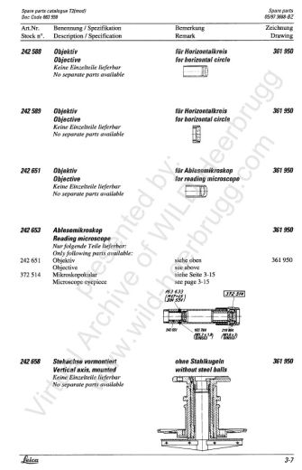 Service manual for Wild Heerbrugg T2 (mod)