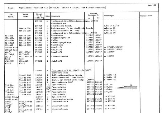 Service manual for Wild Heerbrugg T1A