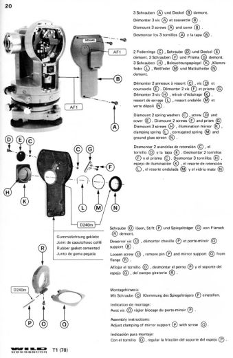 Service manual for Wild Heerbrugg T1 (70)