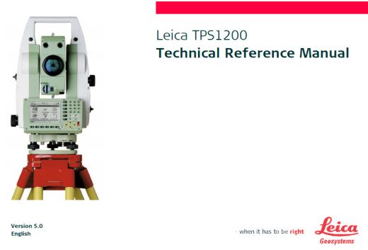 Leica TPS1200 series user manual