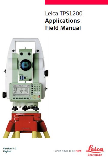 Leica TPS1200 series user manual