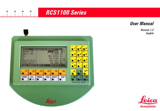 Leica TPS1100 series user manual