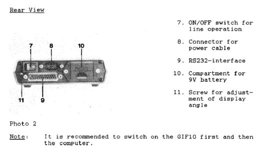 Wild GIF10 REC-module reader for GRM10