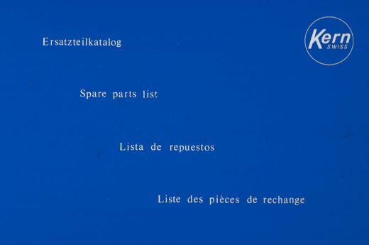 Kern THEODOLITES Spare parts list