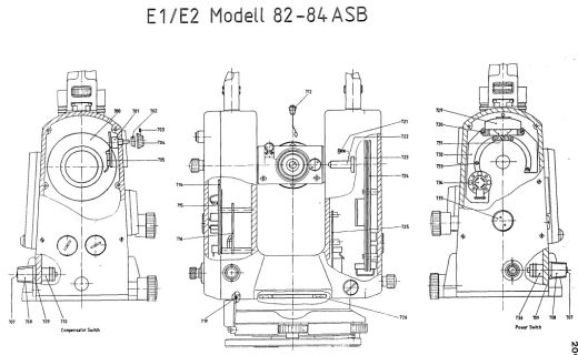 Kern electronic THEODOLITES and ACCESSORIES Spare parts list