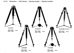 Kern TRIPODS, RODS and ACCESSORIES Spare parts list