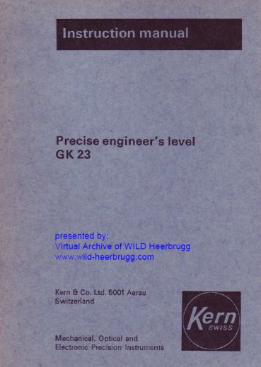 Kern GK23 - User Manual