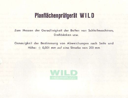Wild PG 1 Testing instrument for plane surfaces