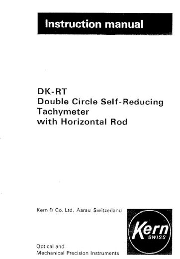 Kern DK-RT - User Manual