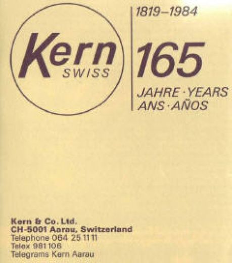Kern - 165 Year Aniversary 1819 - 1984 Kern - 165 Year Aniversary 1819 - 1984