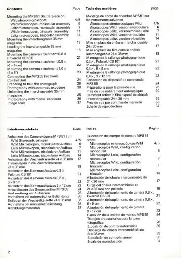 Wild MPS50 Photoautomat user manual