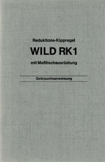 Wild RK1 User manual