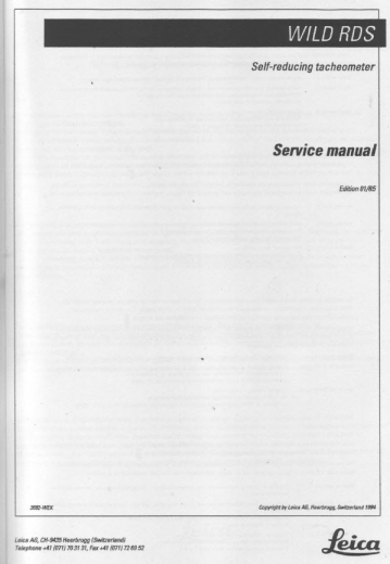 Wild RDS service manual