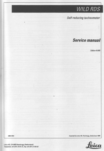 Wild RDS service manual Wild RDS service manual