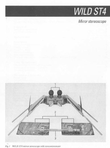 Wild ST4 Mirror stereoscope - Technical Manual