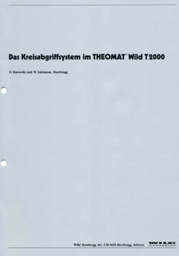 Das Kreisabgriffsystem im THEOMAT Wild T2000
