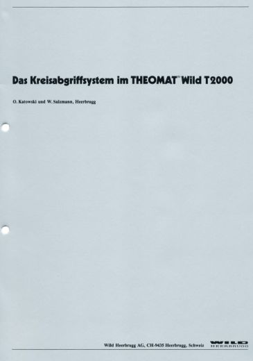 The angle-measurement system in the�Wild THEOMAT T2000