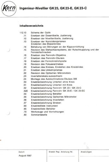 Kern GK23 GK23-E GK23-C - Reparaturanleitung