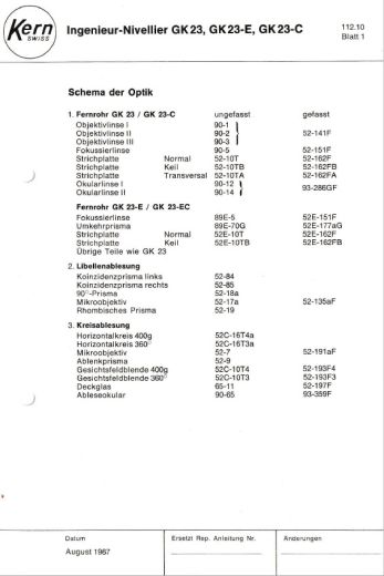 Kern GK23 GK23-E GK23-C - Reparaturanleitung