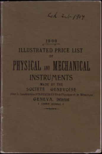 Soci�t� Genevoise - Physical & Mechanical Instruments