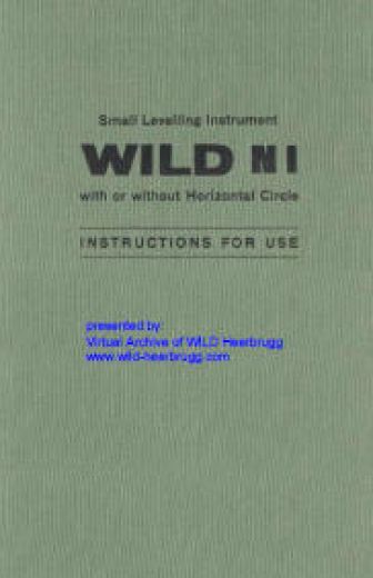 Wild N I (NK I) user manual Wild N I (NK I) user manual