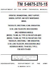 Wild T16 old style - Technical manual