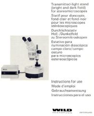 Wild Transmitted light stand (bright and dark field) for stereomicroscopes M3. M4, M5, M7, M8 ...