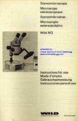 Wild M3 user manual 1974