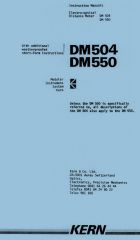 Kern DM504 - DM550 - User manual