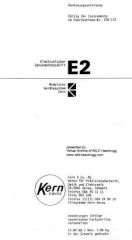 Kern E2 - User Manual