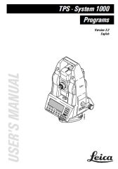 Leica TPS1000 Series Gebrauchsanweisung