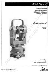 Service manual for Wild Heerbrugg T2 (mod) Service manual for Wild Heerbrugg T2 (mod)